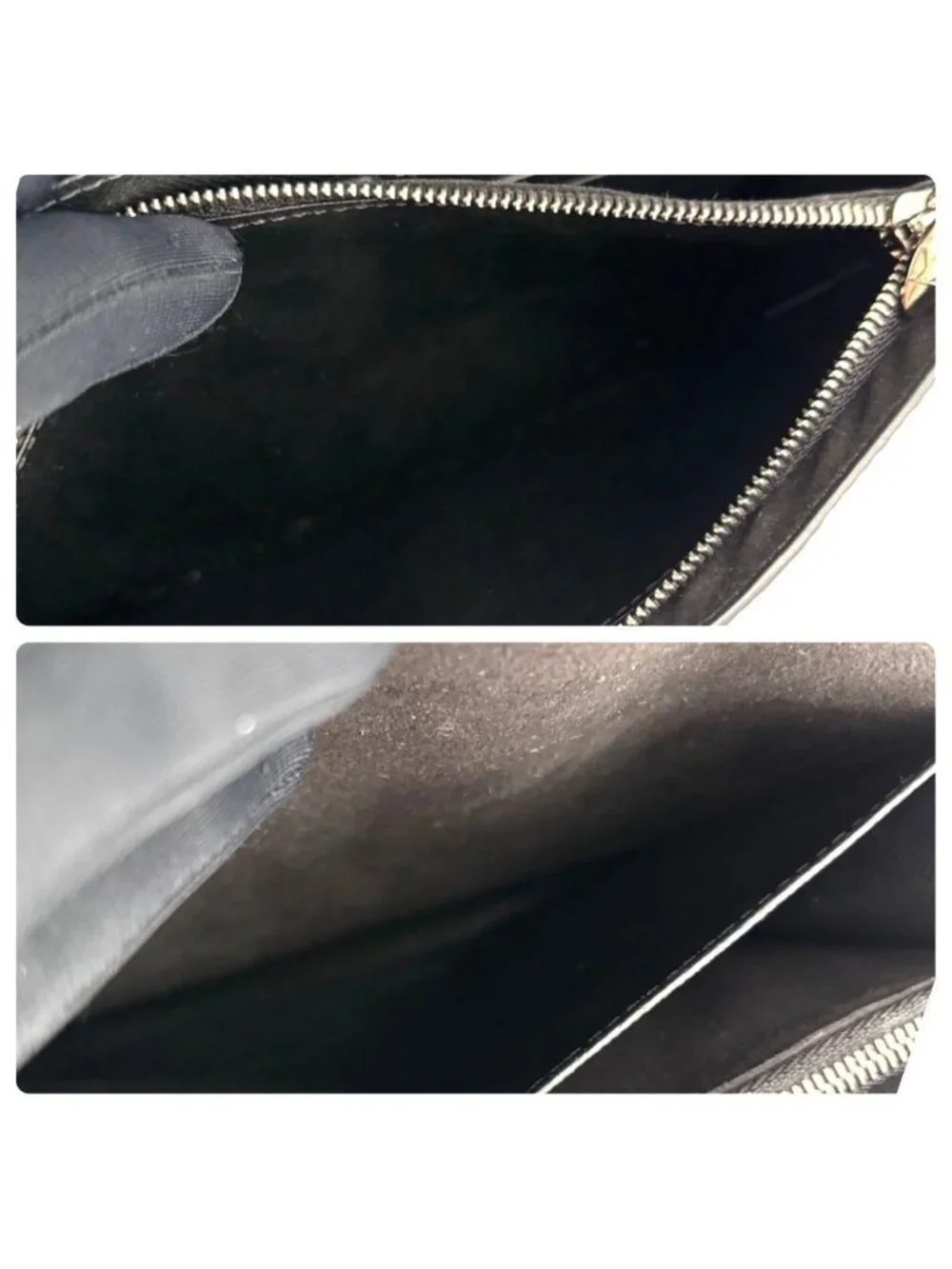Louis Vuitton Epi Portefeuille Twist Chain Wallet Black Shoulder Bag
